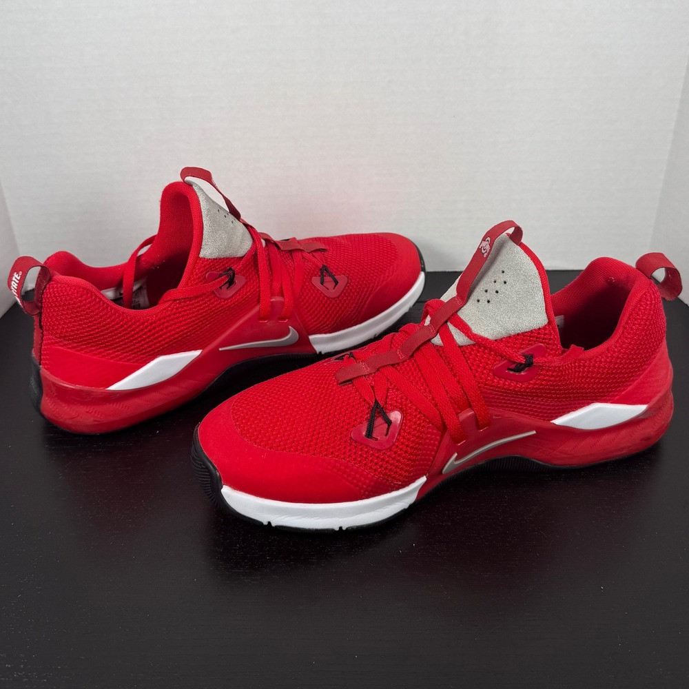 Nike Mens Size 9.5 Ohio State Buckeyes Red Zoom Train Command Shoes AO4397-661